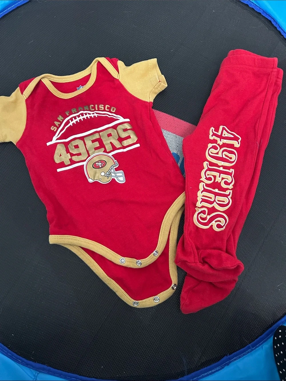Red & Gold Baby San Francisco 49ers bay two piece set
